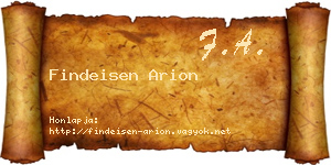 Findeisen Arion névjegykártya